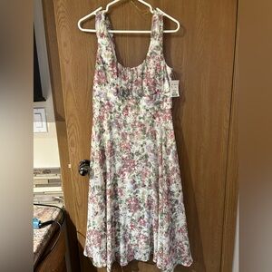 Multicolor Floral Midi Dress